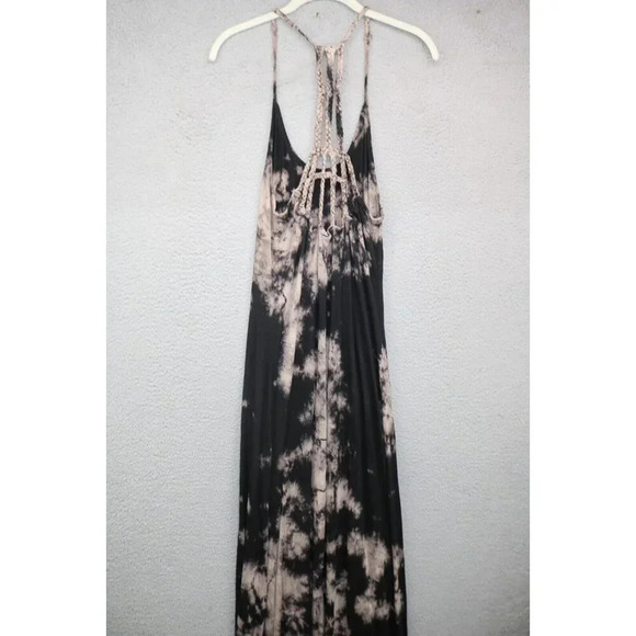 T-Party Tie-Dye Maxi Dress-Large-Braided Criss-Cross Back-Hippie-Boho - Picture 8 of 12